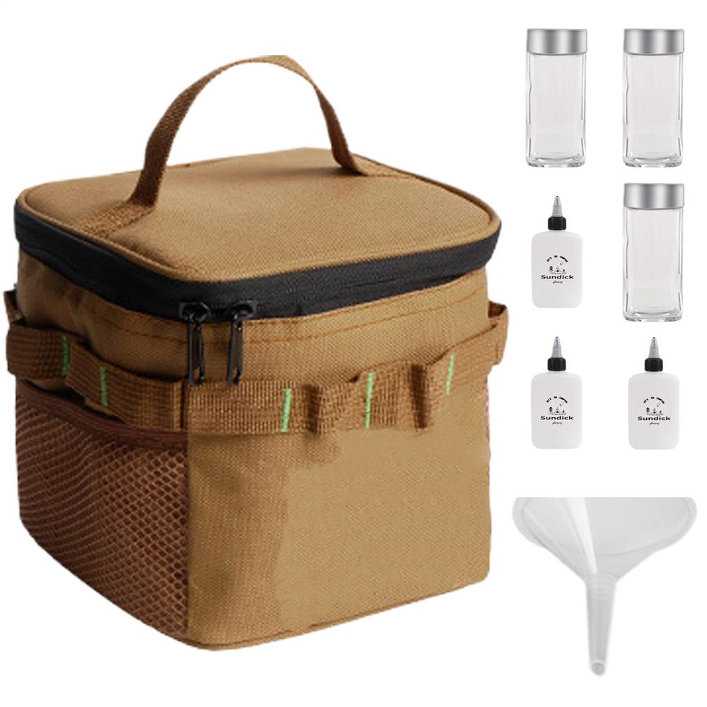 Travel Seasoning Kit Waterproof 6 Bottles Organizer Set Camping Seasoning Organizer For Friends Outdoor Backpacking Hiking BBQ