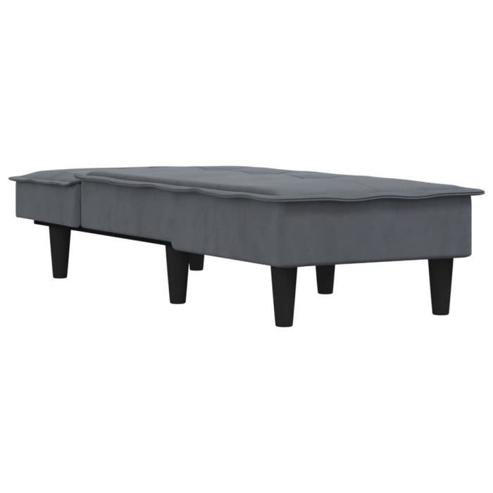 VidaXL Chaise Longue Dark Grey Velvet 352845
