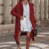 Fall Winter Women's Knit Sweater Long Cardigan Open Shawl Coat with Hood and Pockets (Plus Size)