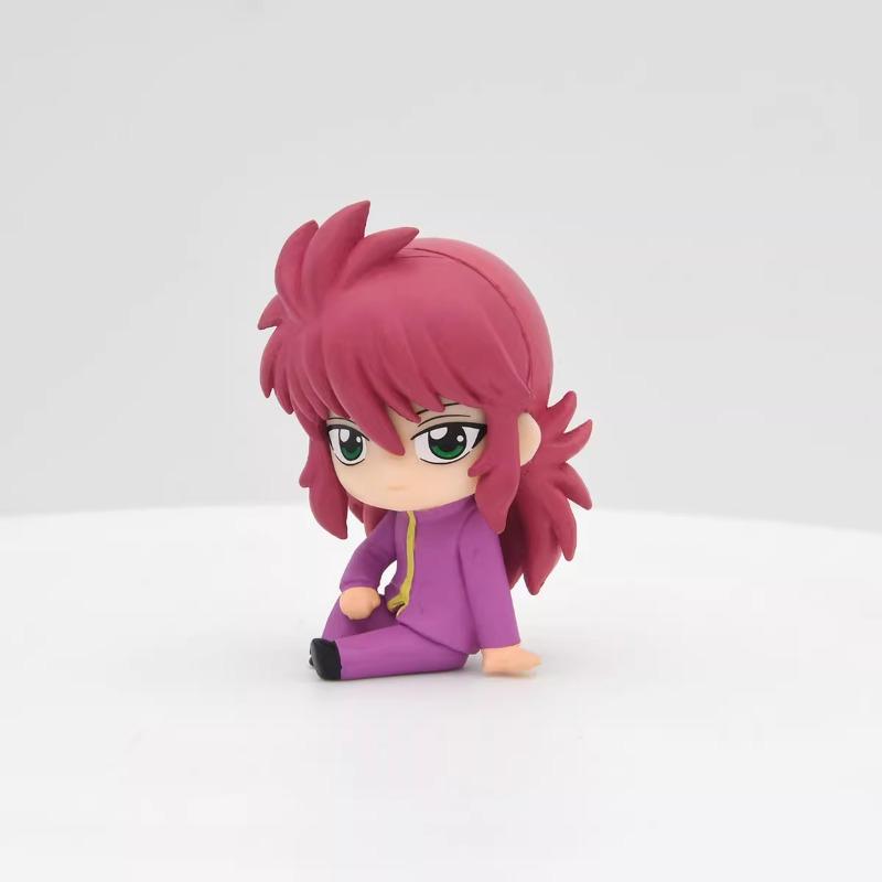 YuYu Hakusho Gashapon Toys Yuusuke Urameshi Hiei Kurama Koenma Q Version Figure Model Ornaments Toys 4cm