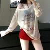 Summer New American Spice Girl Top Loose Temperament Fashion Blouse Top Design Sense Long Sleeve Top Women