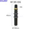 7.89mm 7.89 ID6 Male Connector End Piece Plastic Fuel Line Quick Connector  180 Degree SAE  Fuel Pipe Fittings 20 Pcs One Lot