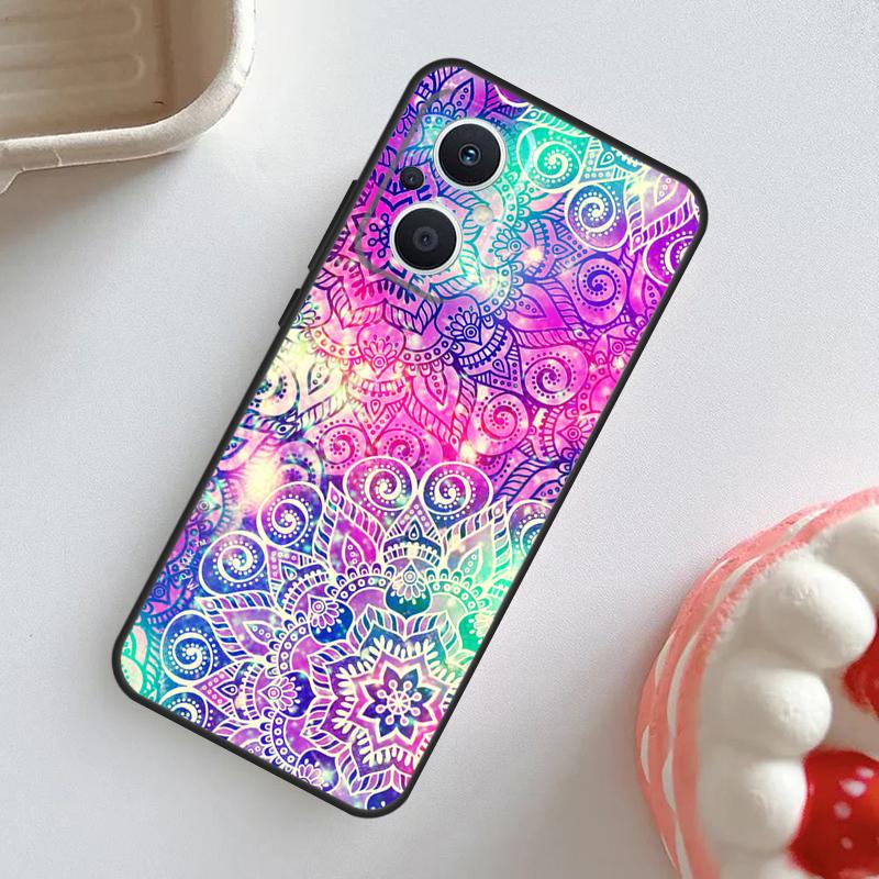 Trippy Tie Dye Floral Mandala Case For OPPO Reno 11 F 10 Pro 4Z 5Z 8T 4 5 6 7 8 Lite OPPO Find X6 Pro X2 X3 X5 Lite Cover