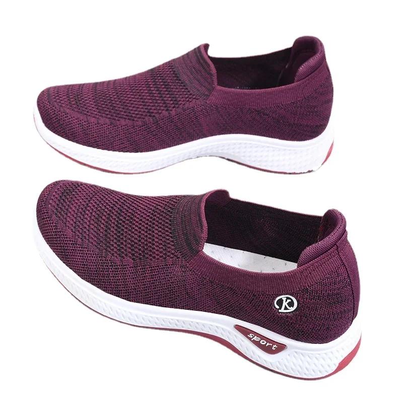 Fashion Women Vulcanized Shoes Slip on Flats Shoes Female Autumn Loafers Walking Shoes Ladies Casual Mesh Breathable Sneakers Footwears
