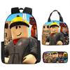 New Virtual World ROBLOX Primary and Secondary School School Bag Children's Backpack Backpack Cartoon Lunch Bag