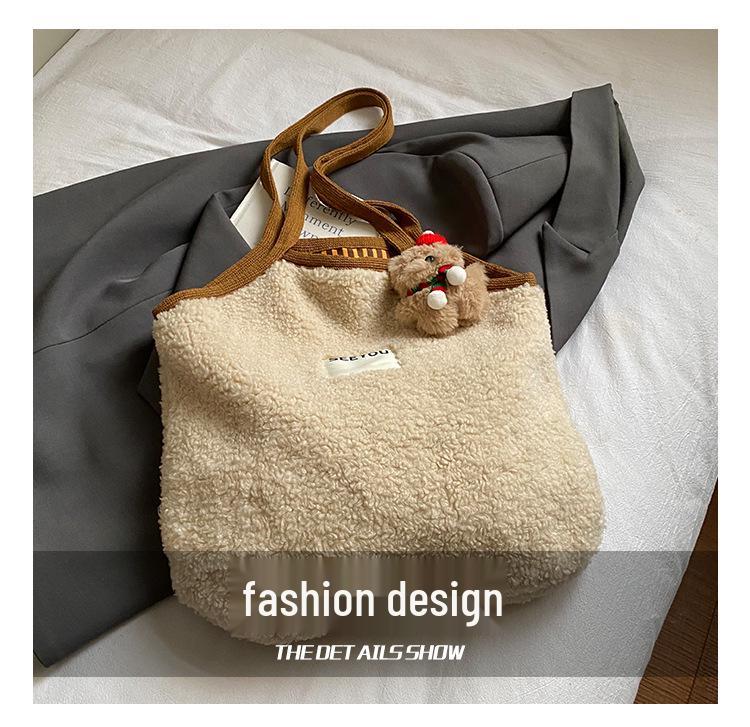 Women's Christmas Frosted Textured Bucket Bag: Simple Autumn/Winter Handbag with Crossbody, Shoulder Strap