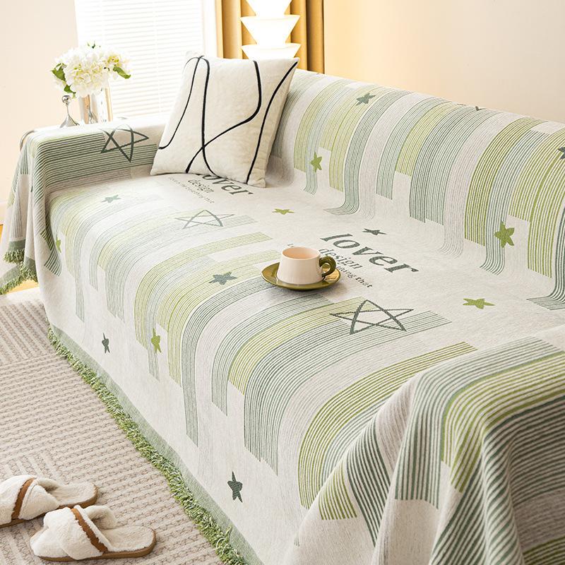 Reversible Chenille Sofa Towel Sofa Cover Anti-cat Scratch All-season Chenille Living Room Sofa Cover Blanket All-inclusive