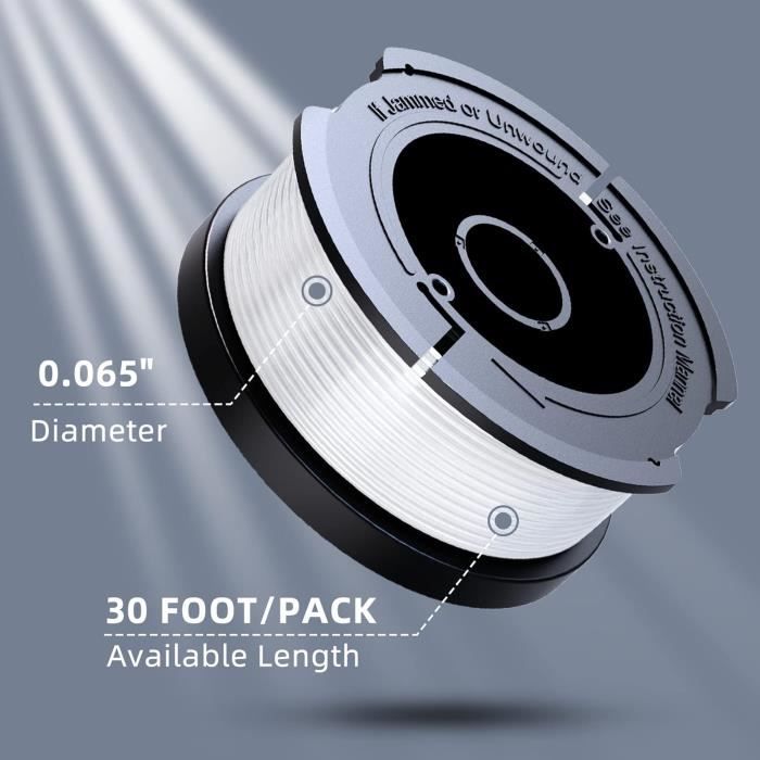 Eventronic 8 Pack Bobine Fil Coupe Bordure Compatible Avec Black Et Decker Coupe Bordures