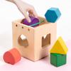 Montessori Learning Shapes Geometric Solids Wooden Color Toy Sorting Toy Busy Board Matching Game Educational Game for Preschool