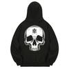 Khb0180 Custom Skull Fleece-Lined Hoodie Black
