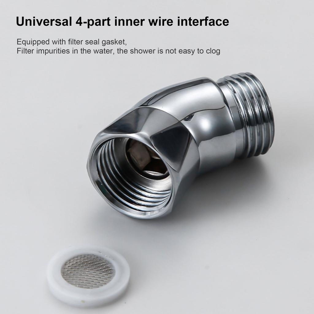 2Pcs Shower Elbow Adapter Shower Head Elbow Adapter 135 Degree Shower Head Extension Arm Connector for Hand Shower
