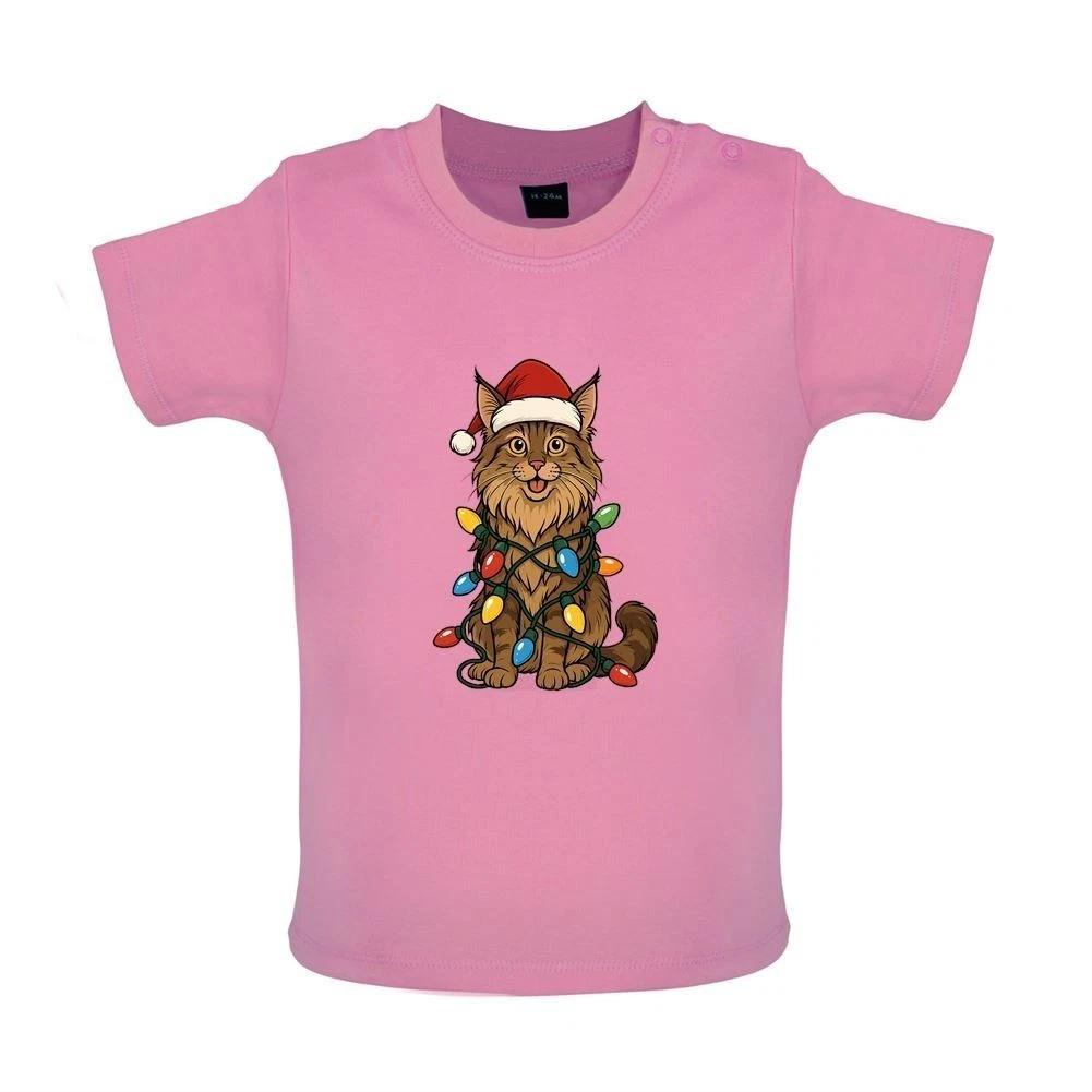 

Maine Coon Dog Christmas Lights - Kids T-Shirt Tees Top - Funny Pet 130