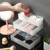 Combinable Drawer Storage Boxes Transparent Cosmetics Storage Box Multi Grid Case  Home Decoration
