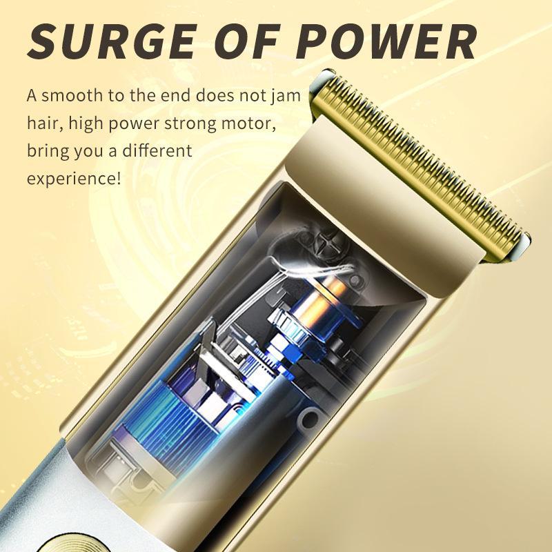 Retro Electric Hair Clipper with LCD Display for Precision Styling