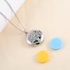 Stainless Steel Life of Tree Pendant Necklace for Aromatherapy Essential Oil Diffuser Chain Charm Jewelry Metal Perfume Locket