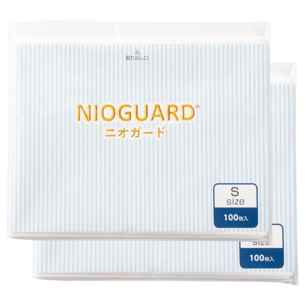 NIOGUARD NioGuard 100 Count of 200 Made In Garbage Bags for Food Nursing and Disaster and Small, (White / 2-pack Count) Japan, Odor-proof Waste,