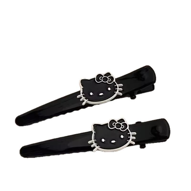 Korean-Style Black Cat Duckbill Bangs Hair Clips - High-End, Cute Women’s Hair Accessories
