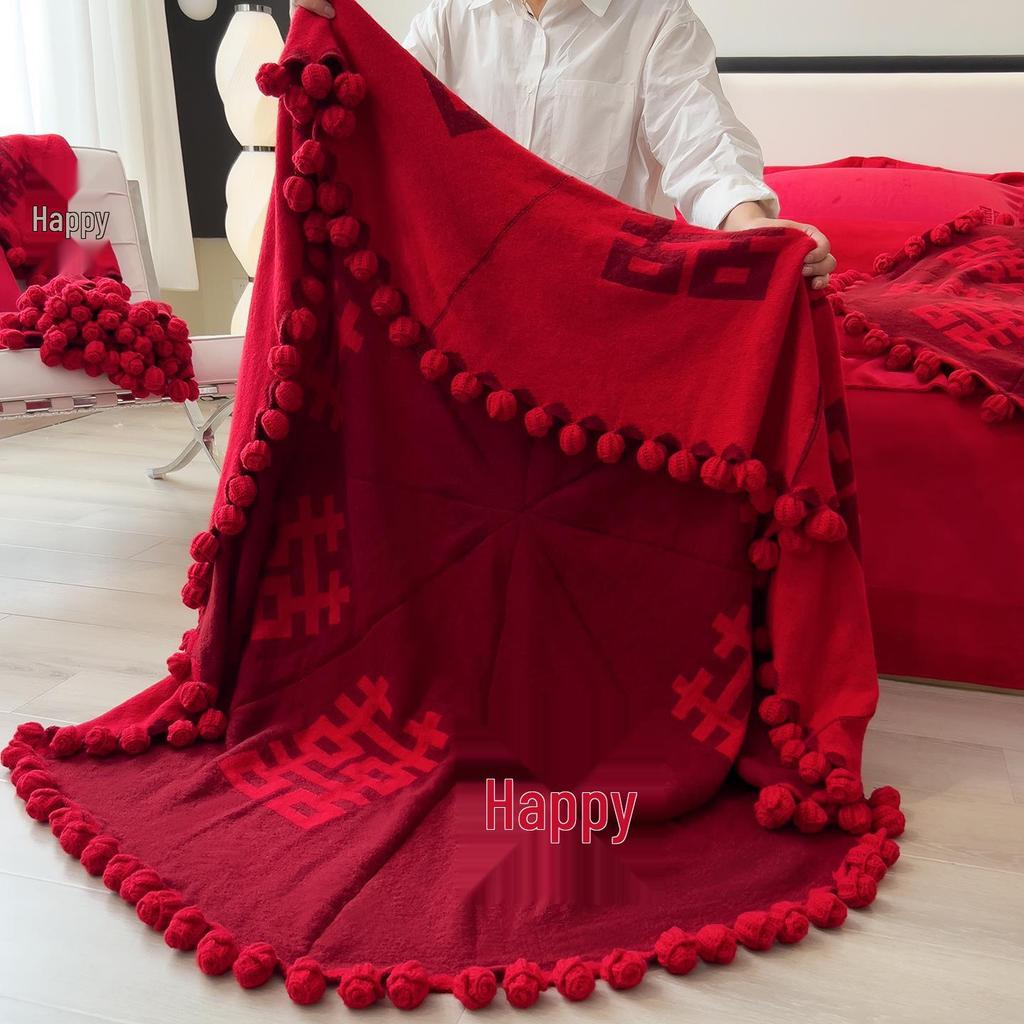 Rose Bouquet Gold Blanket: Perfect High-End Gift for Weddings, Engagements, New Brides, or Best Friends