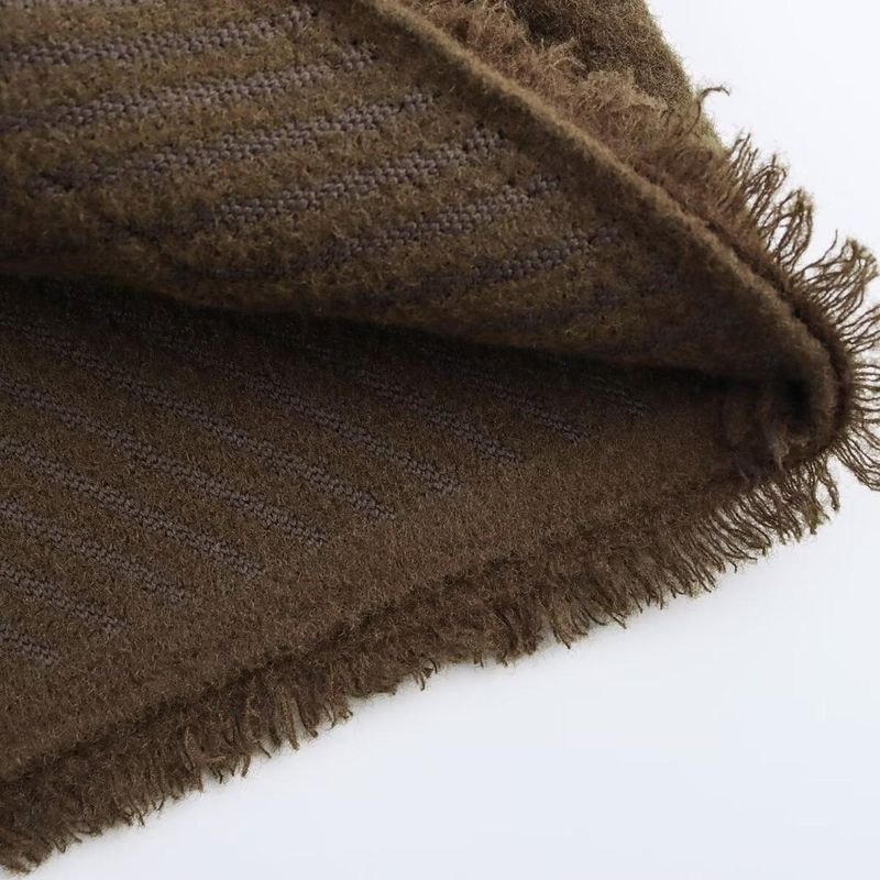 Kaslead New Arrival Women's Clothing Fashion Style Twill Knitting Burr Long-Sleeved Thickened Sweater Cardigan Coat