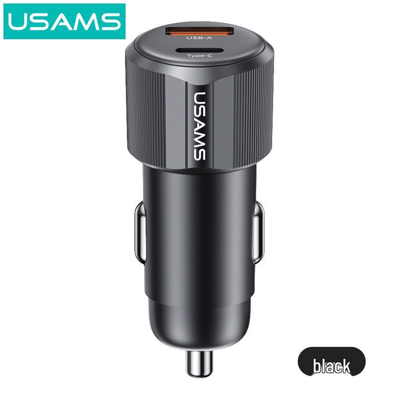 

USAMS iPhone Car Charger with Type-C PD60W чёрный