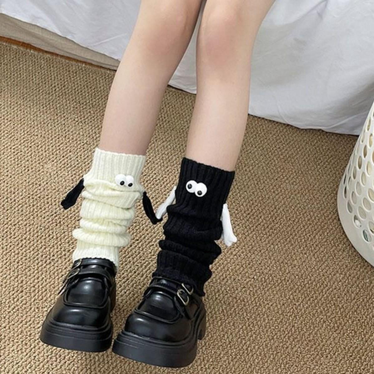 

Вязаные гетры до середины икры: Милый, Модный, Магнитный, Стиль Пирамида для Осени/Зимы One Size