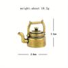 1Pc Antique Copper Mini Fingertip Kettle Teapot Pocket Incense Burner Retro Brass Tea Pet Home Decorations Accessories Desk Ornament
