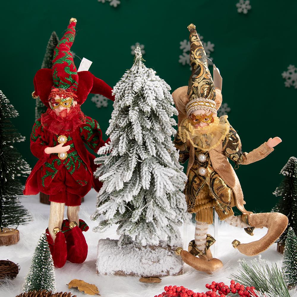 Kolorowe i urocze bożonarodzeniowe Elf wisiorek w kształcie lalki dekoracje na boże narodzenie wesołych świąt bożego narodzenia dekoracji domu Natal szczęśliwego nowego roku Navidad 2023 prezent