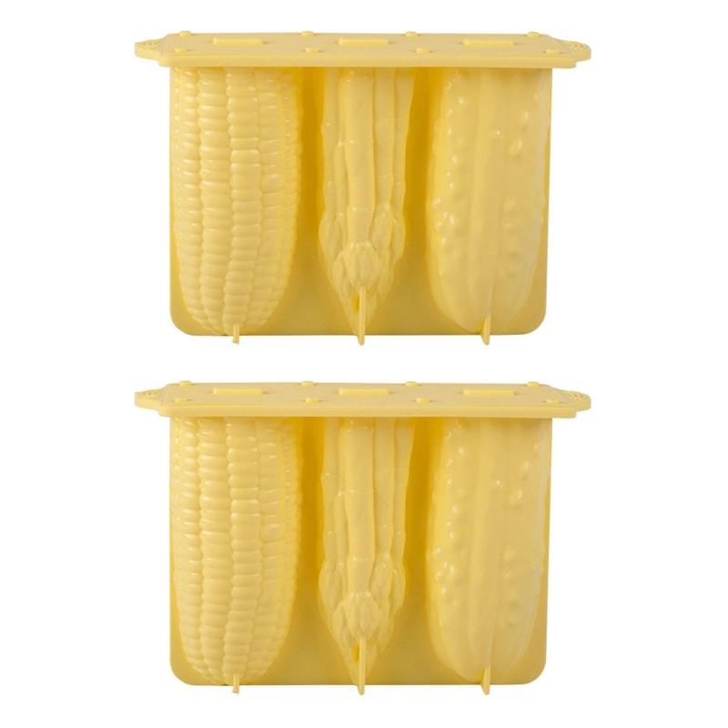 Silicone Popsicles Molds 4 Cavities Vegetable Shape Ices Cream Mold Freezers Ices Mold Cake Candy Candy Mold Nonstick