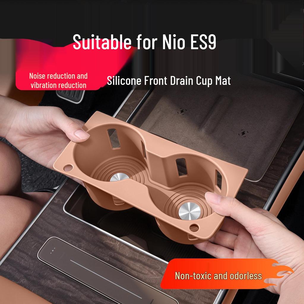 Nio ES9 Center Console Cup Holder Silicone Mat Set - Car Interior Decoration Accessories