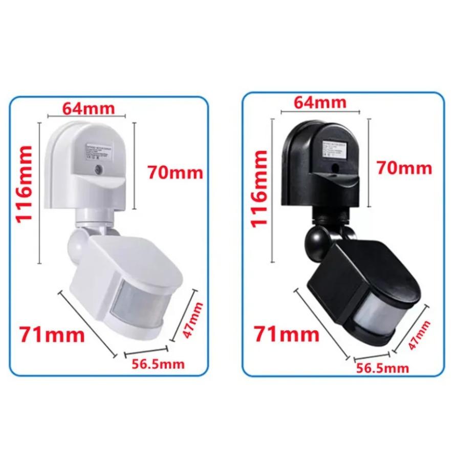 Motion Sensor LED Light 85-265V Automatic Infrared PIR Infrared Detector 180 Degree Rotating Outdoor Timer Switch Motion Sensor