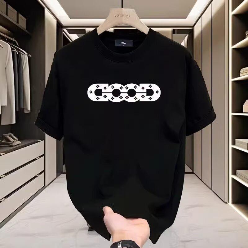 American Style Casual Cotton Letter Print Loose Short Sleeve T Shirt For Men S