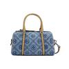 T Monogram Logo All Over Print Silver Metal Accents Fabric And Leather Mini Shoulder Tote Bag Women Bags Pink Blue 167760-400