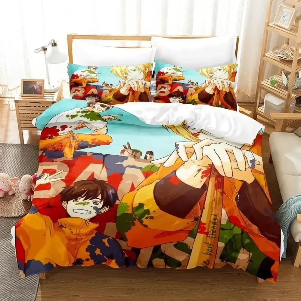 

Comforter Anime Banana Fish Bedding Set Bed Set Comforter King Queen Size Boys Adult Bedding Set Comforter (quilt)-EU Single(135*200cm)3pcs