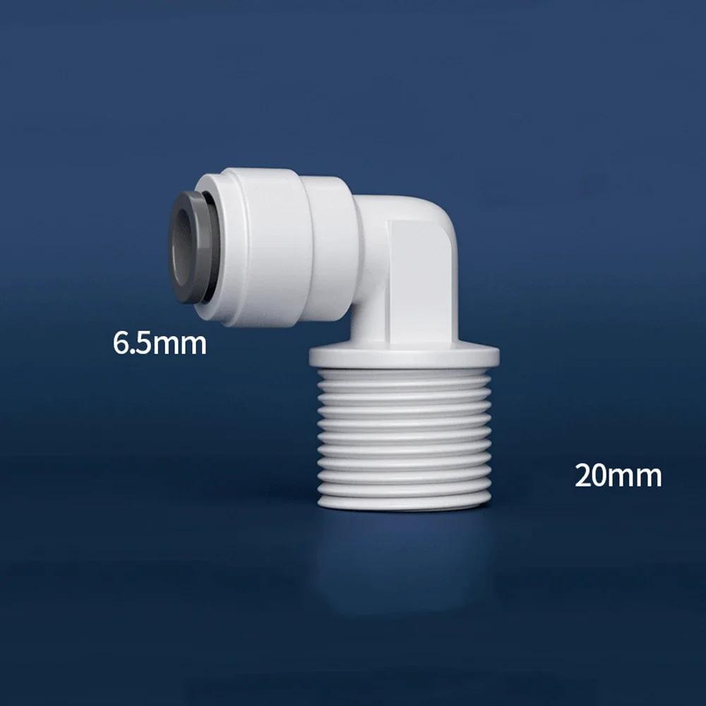 Fit 1/4" 3/8" OD Tube 90 Degree Elbow POM Quick Fitting Connector For Aquarium RO Water Filter Reverse Osmosis System