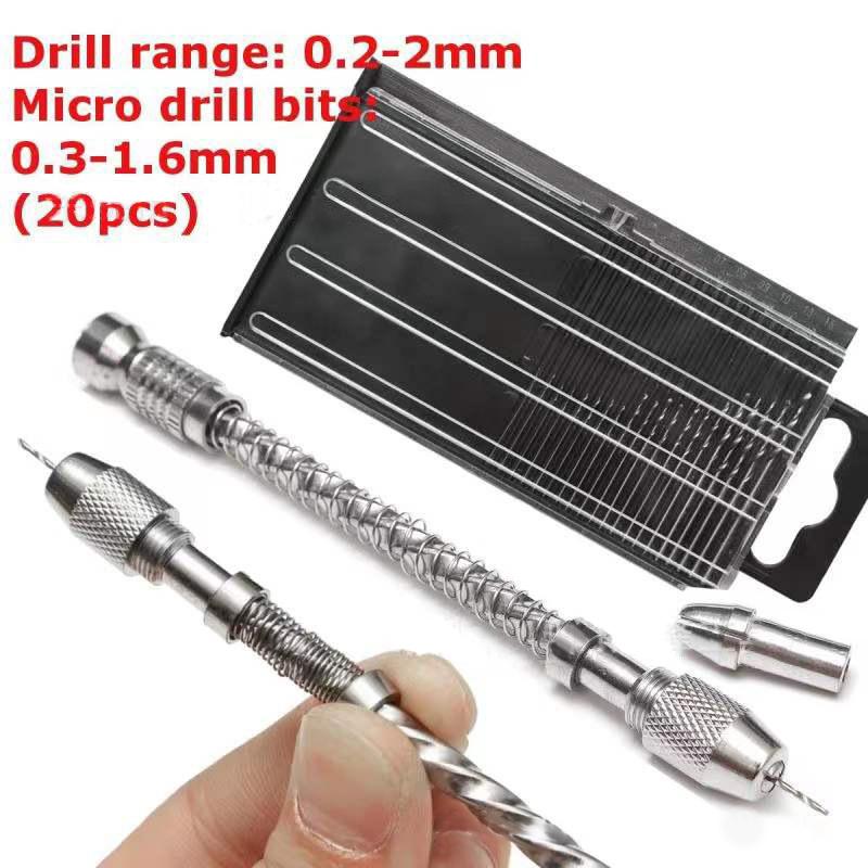 20/25 Pezzi Lavorazione del Legno Plastica PVC Scheda a Circuito Stampato Micro Trapano Strumento Affilatura Completa Mini Punta Elicoidale 0.3-1.6Mm/0.5-3.0Mm Set