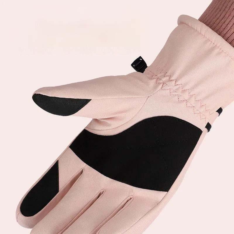 Warm Gloves Women Winter Korean Version Plus Velvet Thick Touch Screen Cycling Type Ski Gloves Men