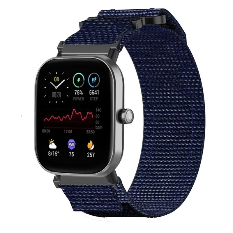 Verstellbare Nylon-Canvas-Uhrenarmbänder, Sportliches Armband für 18mm 20mm Smartwatches