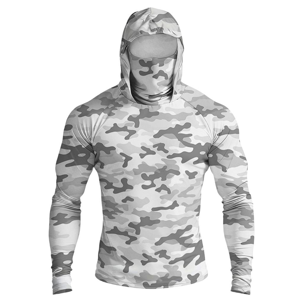 Men's Casual Drop-Shoulder Hooded Long-Sleeve  Shirt