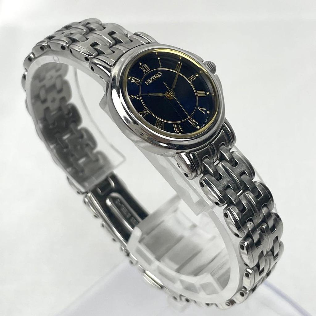 [USED] Operation/Battery SEIKO Watch Navy with Genuine Strap