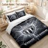 Custom Name Bedding Set 3 PiecesMonaco FC Print Duvet Cover + 2 Pillowcases Soft Bed Decor