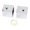 Square Shower Temperature Control Handle Knobs Pair with Chrome Finish for SMA Thermostatic Mixer Suitable for Shower Valves