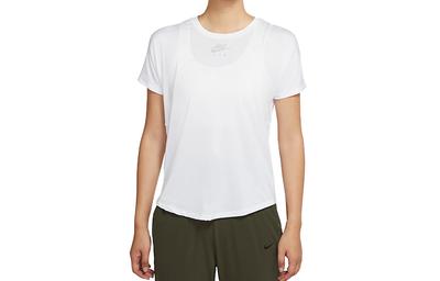 T Shirts Women's White Crew Neck Moderate Straight Fit CU3330-100