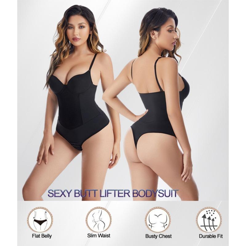 Women Corset Shapewear Bodysuit With Underwire Steel Bones Tummy Control Butt Lifting