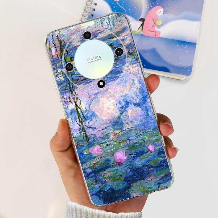 For Honor Magic 6 Lite Case Stylish Painted Back Cover Soft Silicone Phone Case For Honor X9b HonorX9b Magic6 Lite Fundas Bumper