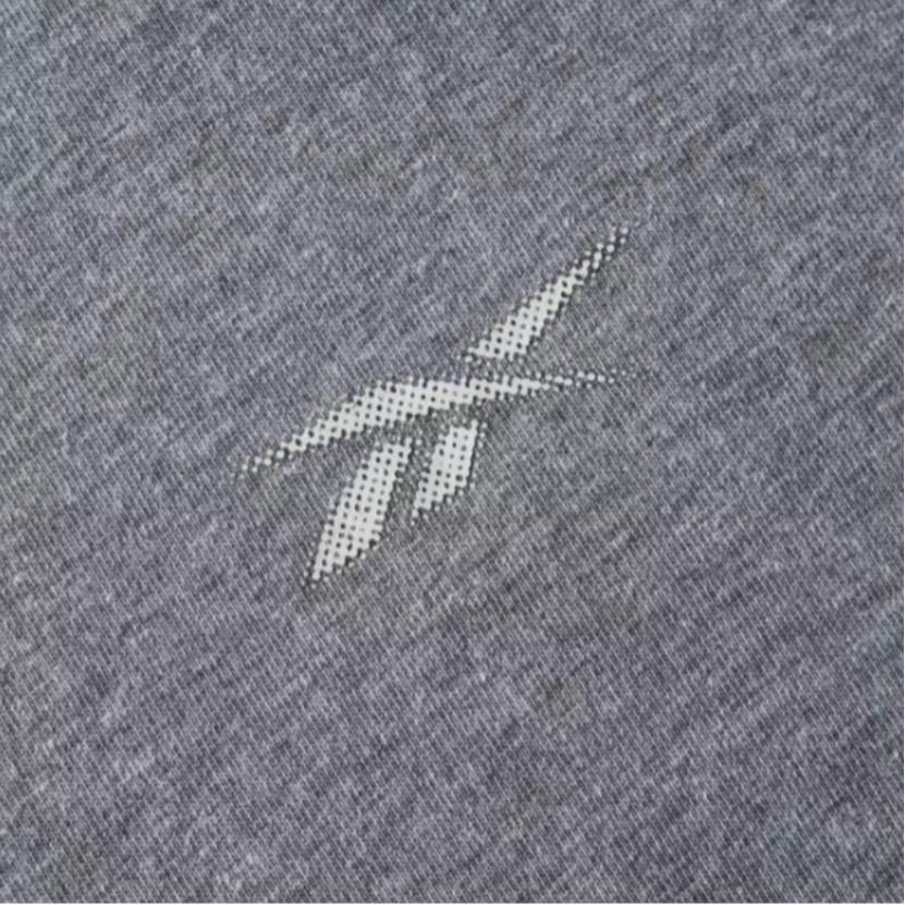 Reebok Solid Color Sports Casual Knitted Short Sleeve T-Shirt Unisex Tops Charcoal-Black 23RMS411UGH1