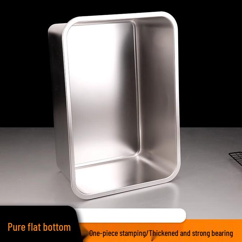 Rechteckiges Servierbecken aus Edelstahl