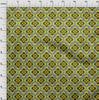 oneOone Cotton Flex Green Fabric African Sewing Material Print Fabric by The Yard 40 Inch