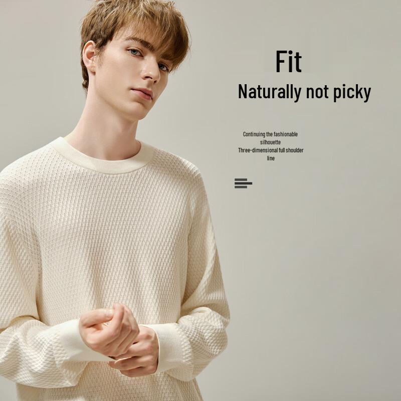Luotz Men's Diamond Pattern Wool Blend Sweater