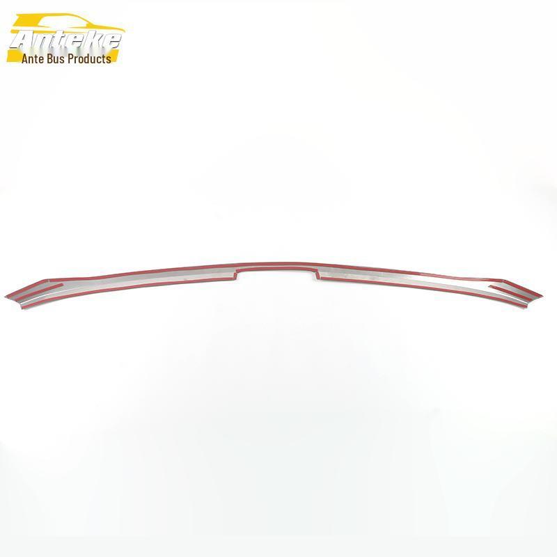 21 Mocha Front Bumper Trim: Stainless Steel Lip and Anti-Scratch Strip Modification.