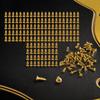 150PCS Gold Pickguard Screws Metal Pick Guard Mounting Screws  For Electric Guitar